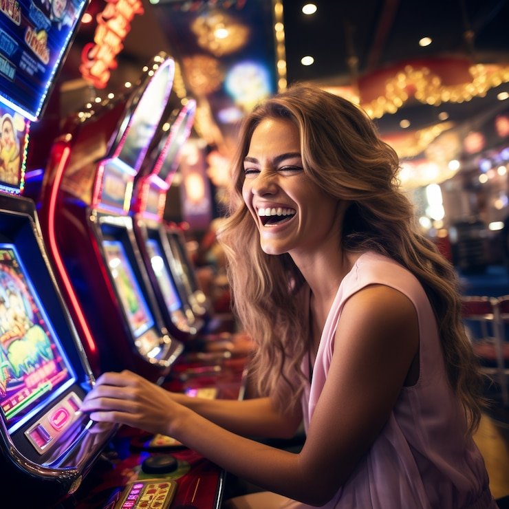 Live casino table with dealer and players
